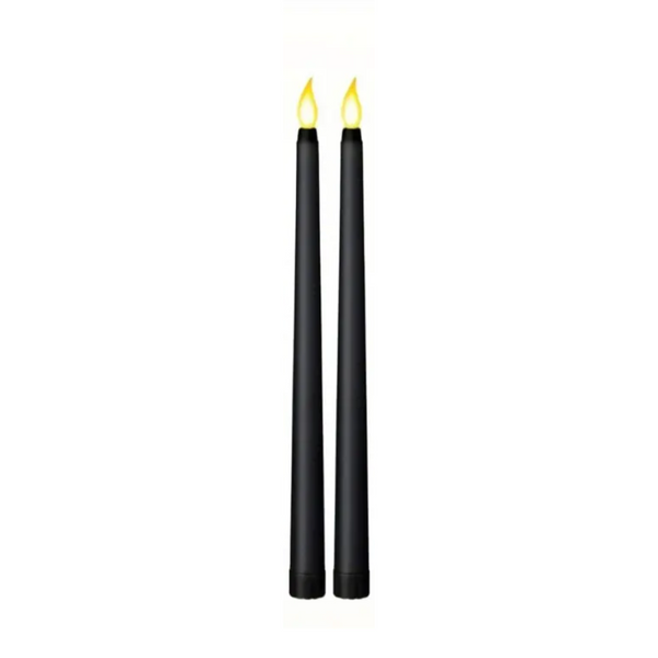 2-Pack Battery Operated Candle Holders - Black