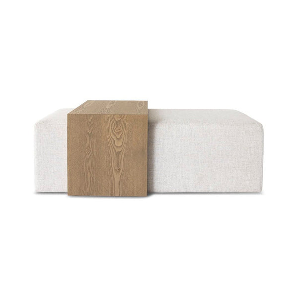 Forest Coffee Ottoman Cream & Light Oak