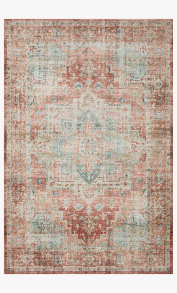 Loloi Heidi Collection HEI-01 Terracotta / Aqua