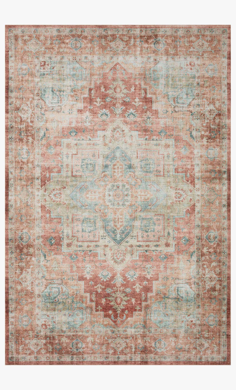 Loloi Heidi Collection HEI-01 Terracotta / Aqua