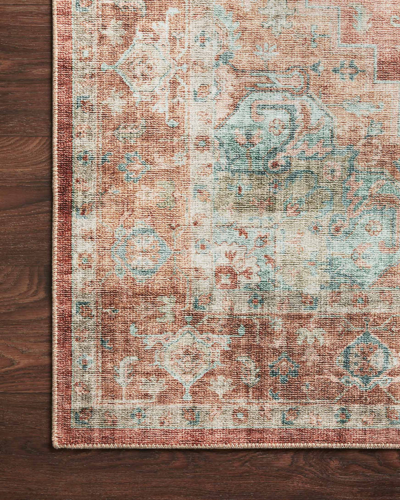 Loloi Heidi Collection HEI-01 Terracotta / Aqua