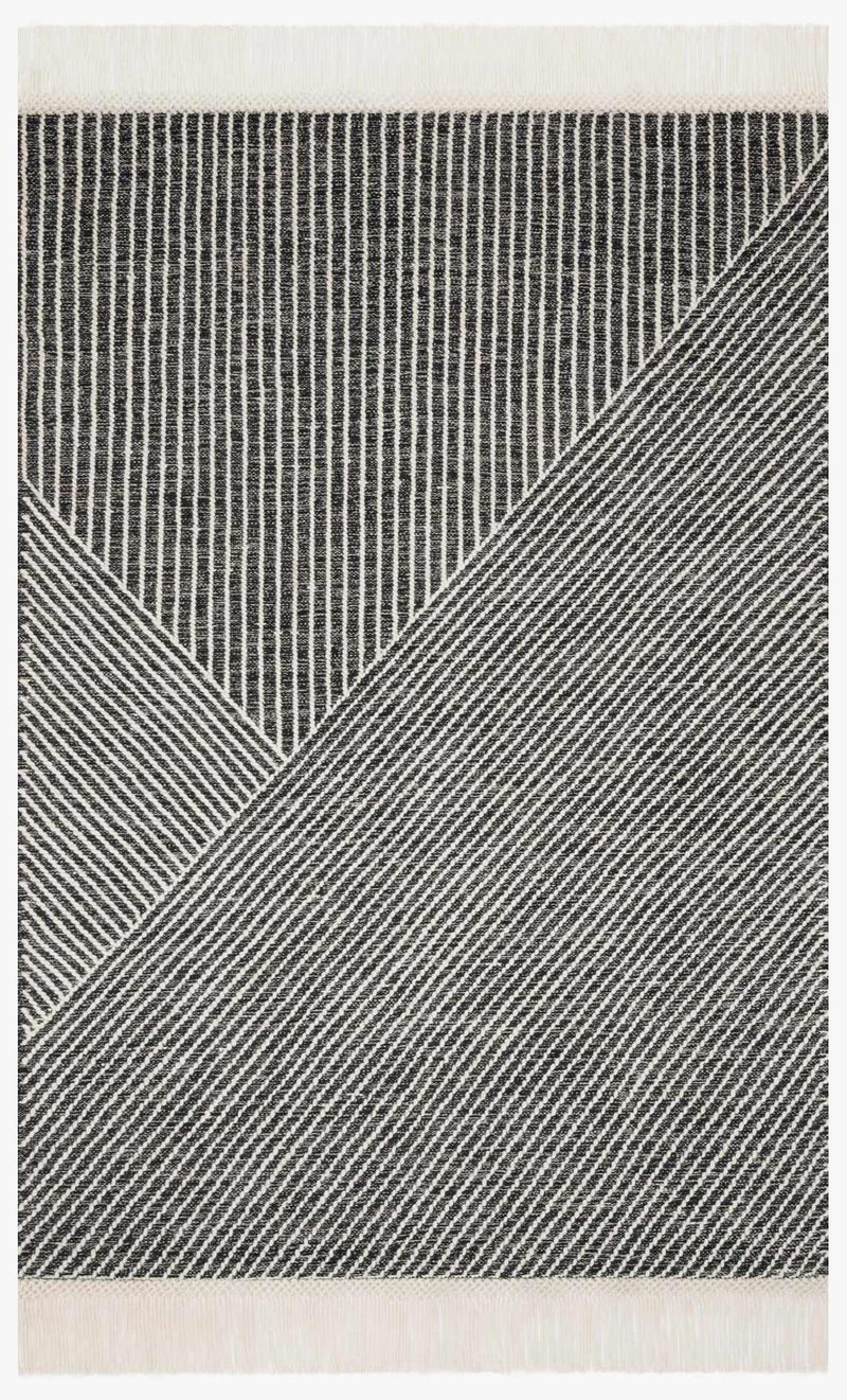 Loloi Newton Collection NET-01 MH Charcoal / Ivory