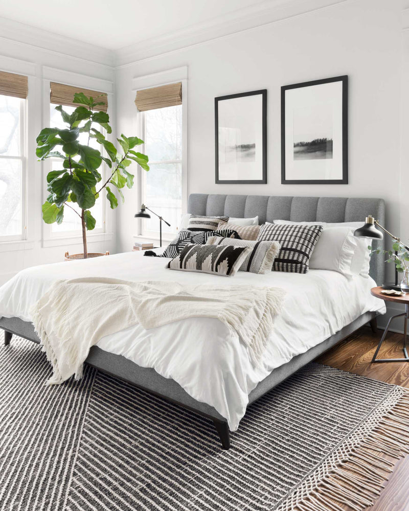 Loloi Newton Collection NET-01 MH Charcoal / Ivory