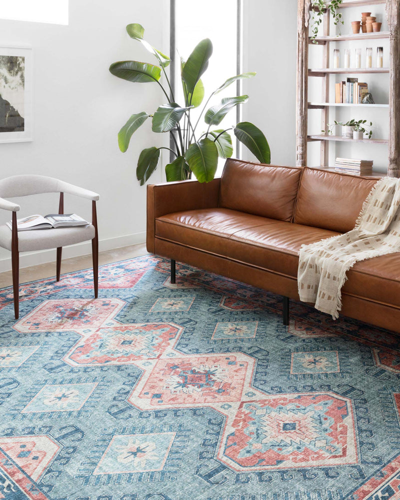 Loloi Skye Collection SKY-03 Turquoise / Terracotta