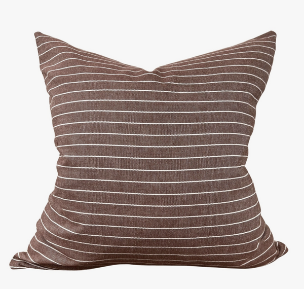 Purple Rust Horizontal Stripe Pillow