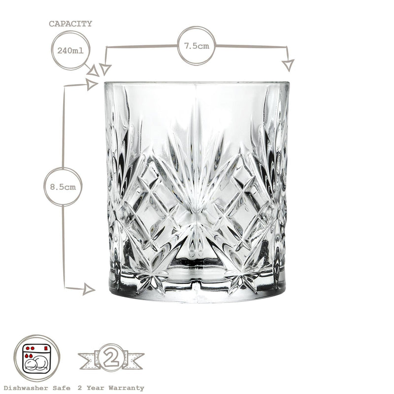 240ml Melodia Whisky Glass