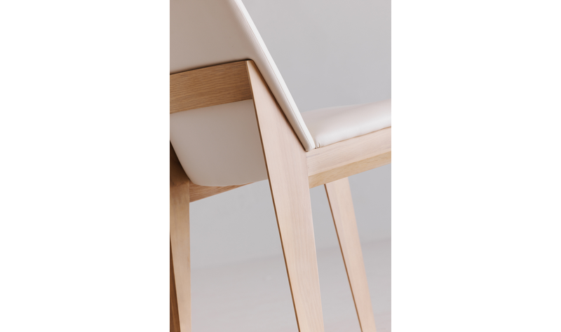 Deco Oak Dining Chair Cream White