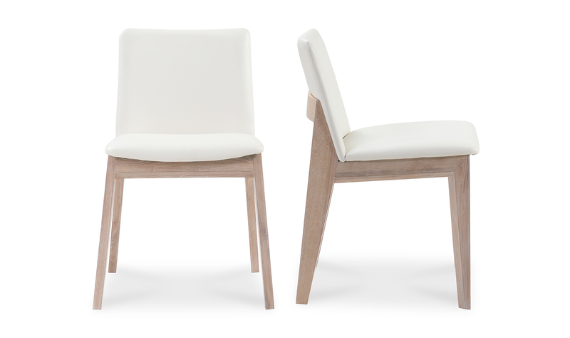 Deco Oak Dining Chair Cream White