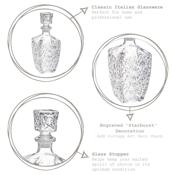 Bormioli Rocco Dedalo Whisky Decanter - 780ml