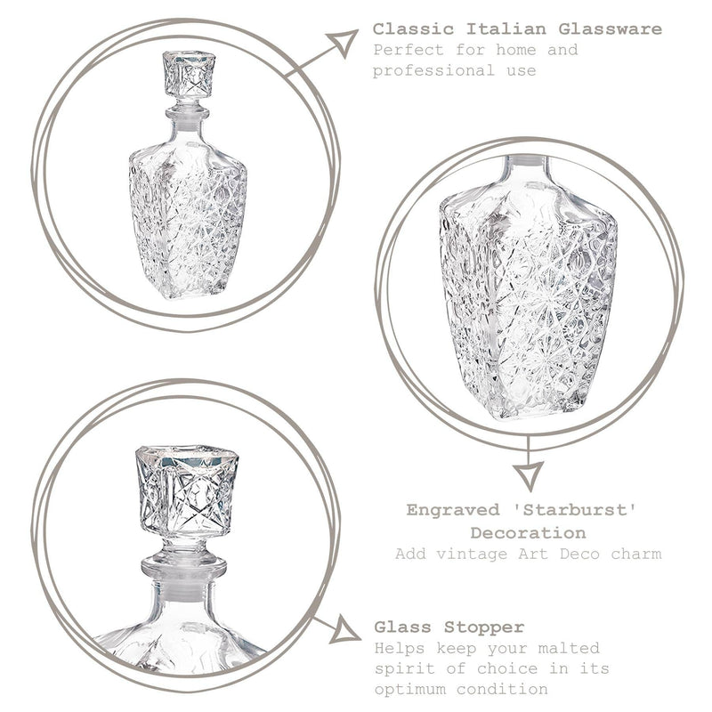 Bormioli Rocco Dedalo Whisky Decanter - 780ml