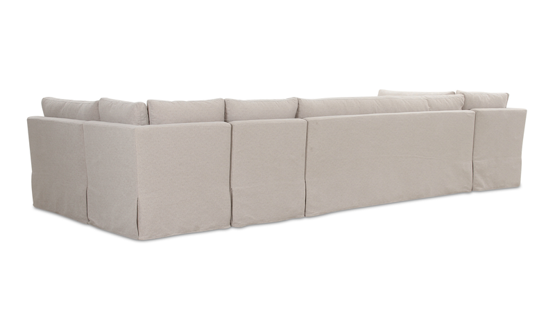 Fable Slipcover Dining Banquette U-Shaped 168 Inches