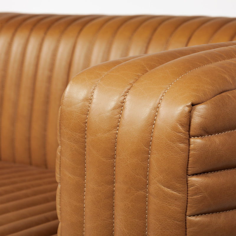 Cognac Leather Sofa