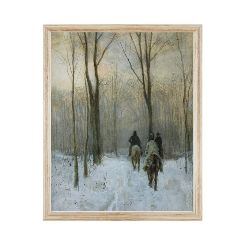 Winter Trail Vintage Art Print