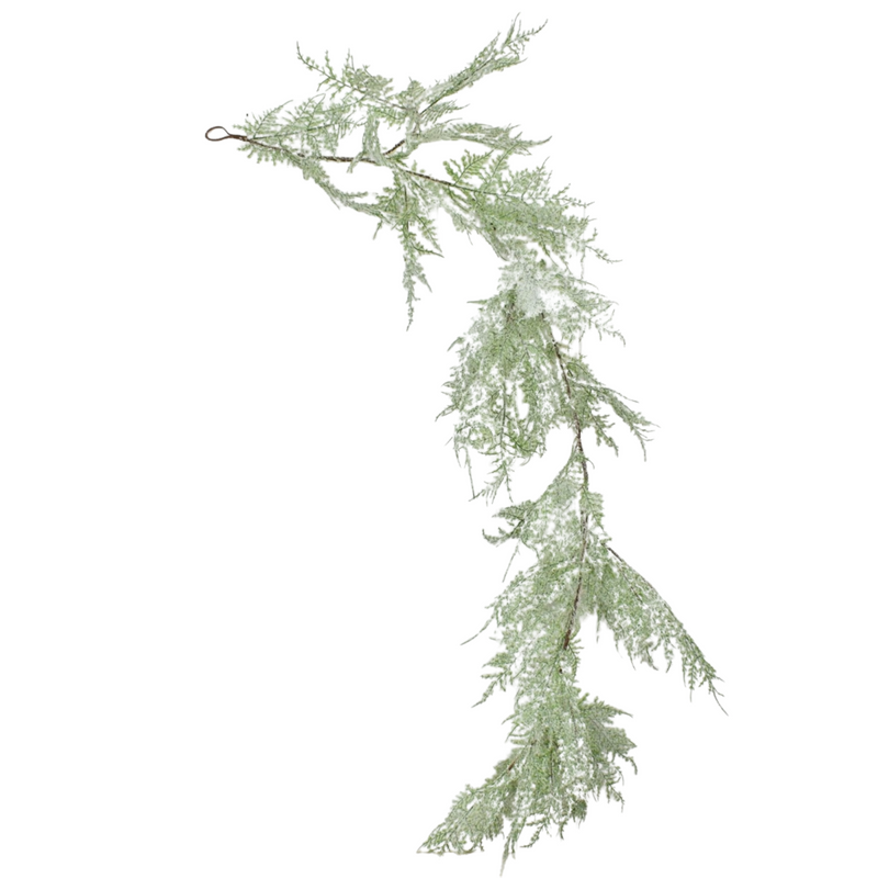 Frosted Cypress Leaves Garland