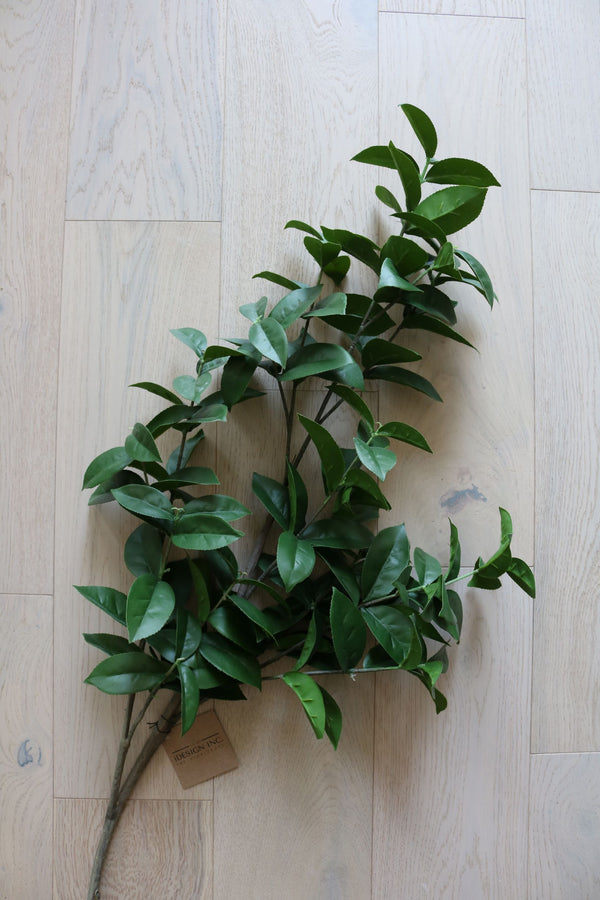 Faux Camellia Leaf Branch