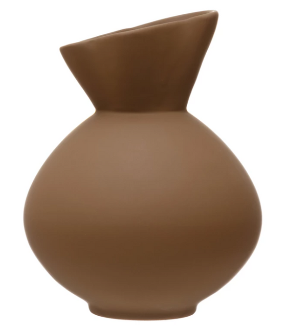 Round Stoneware Vase