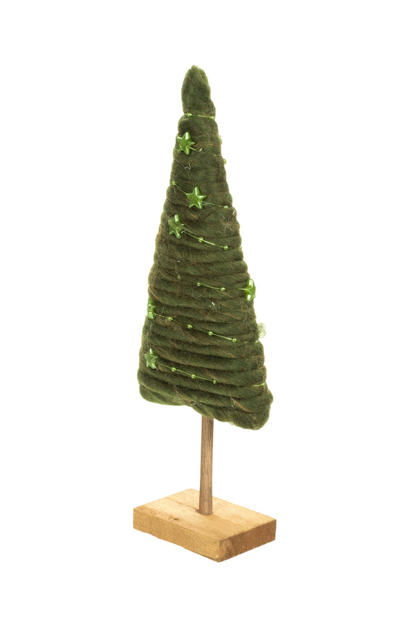 Forest Green Woven Flat Tree