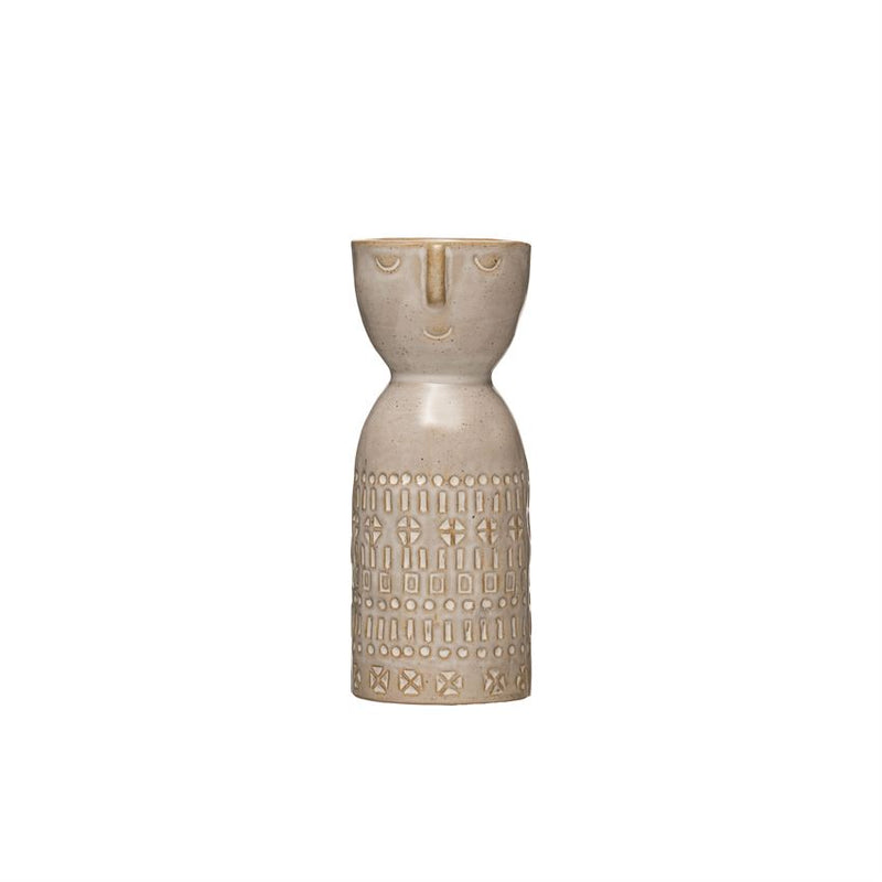 Stoneware Vase w/ Face
