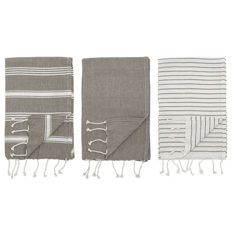 Woven Cotton Striped Tea Towels