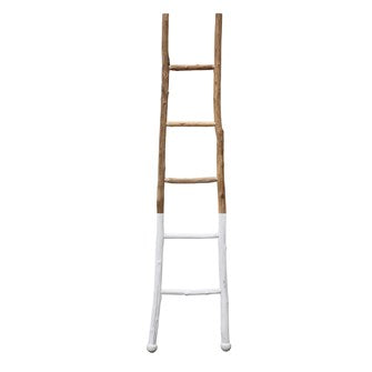 Wood Ladder, White Dipped